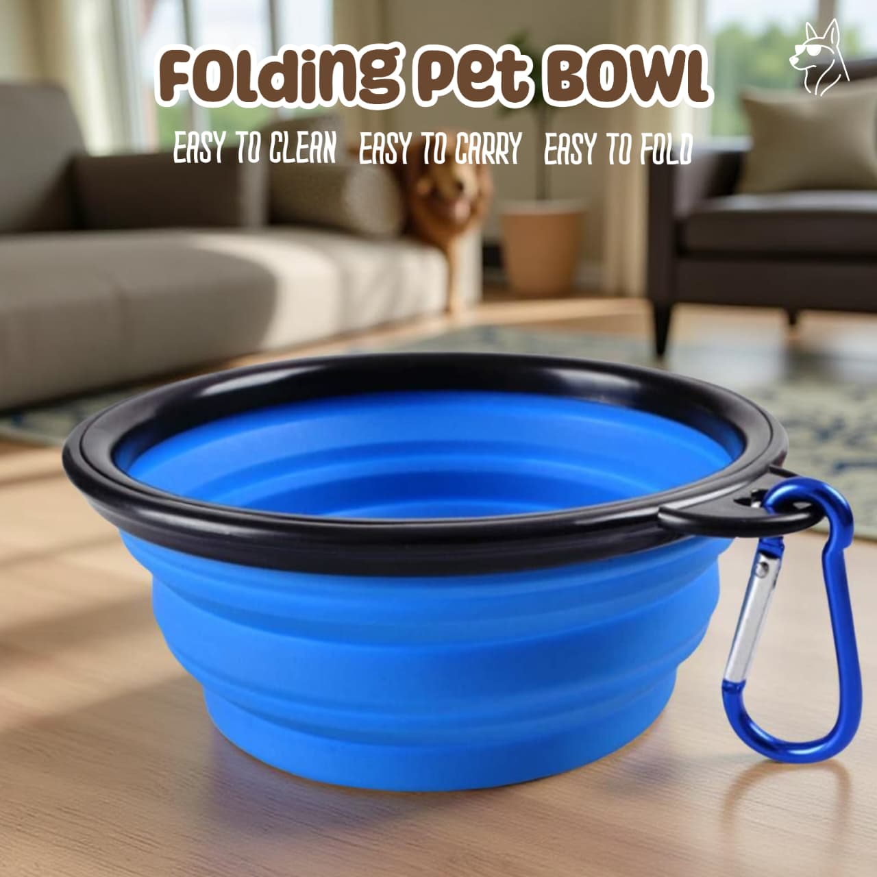 Premium Foldable Silicone Pet Feed Bowl