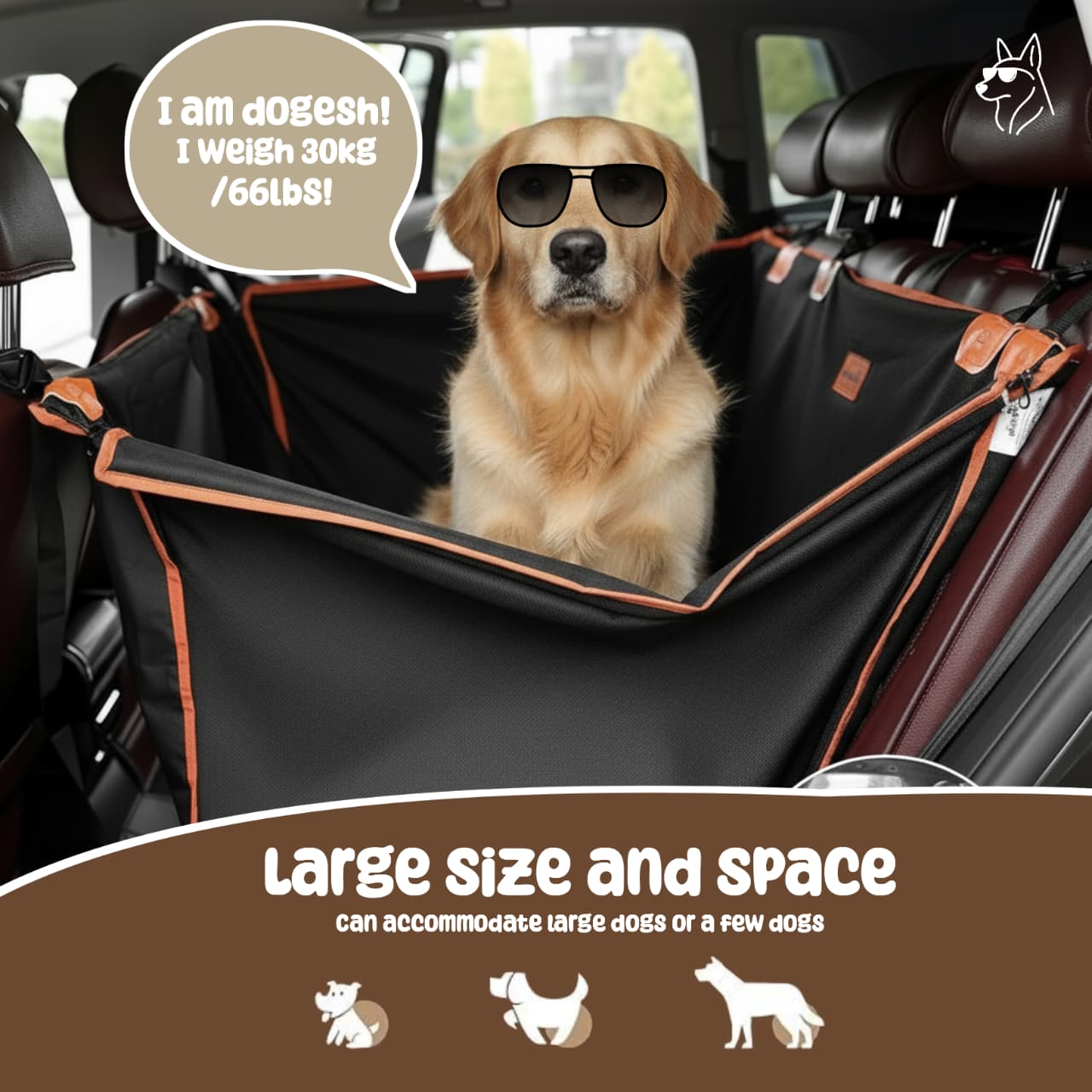 Premium Dog Car Seat - Luxury Comfort