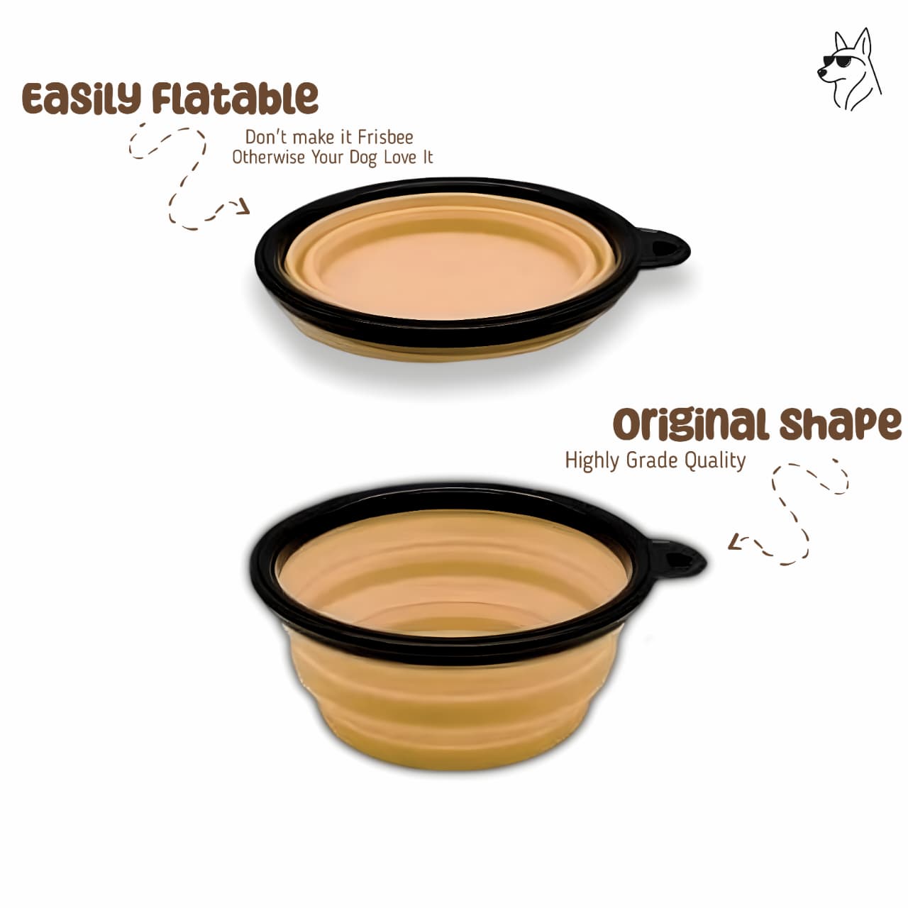 Premium Foldable Silicone Pet Feed Bowl