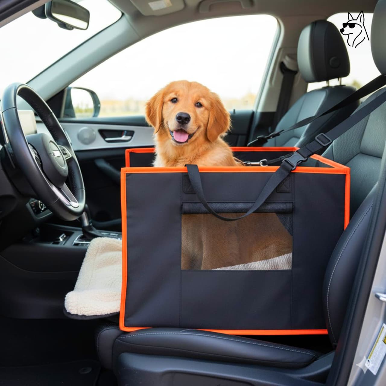 Premium Dog Car Seat - Luxury Comfort