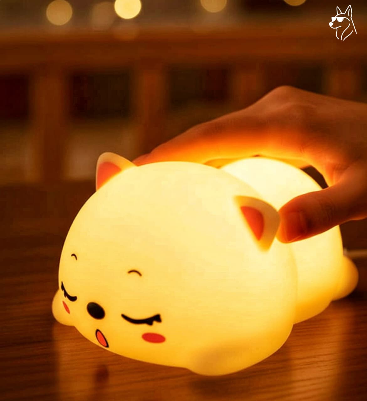 Adorable Silicon Snoring Cat Night Light Lamp