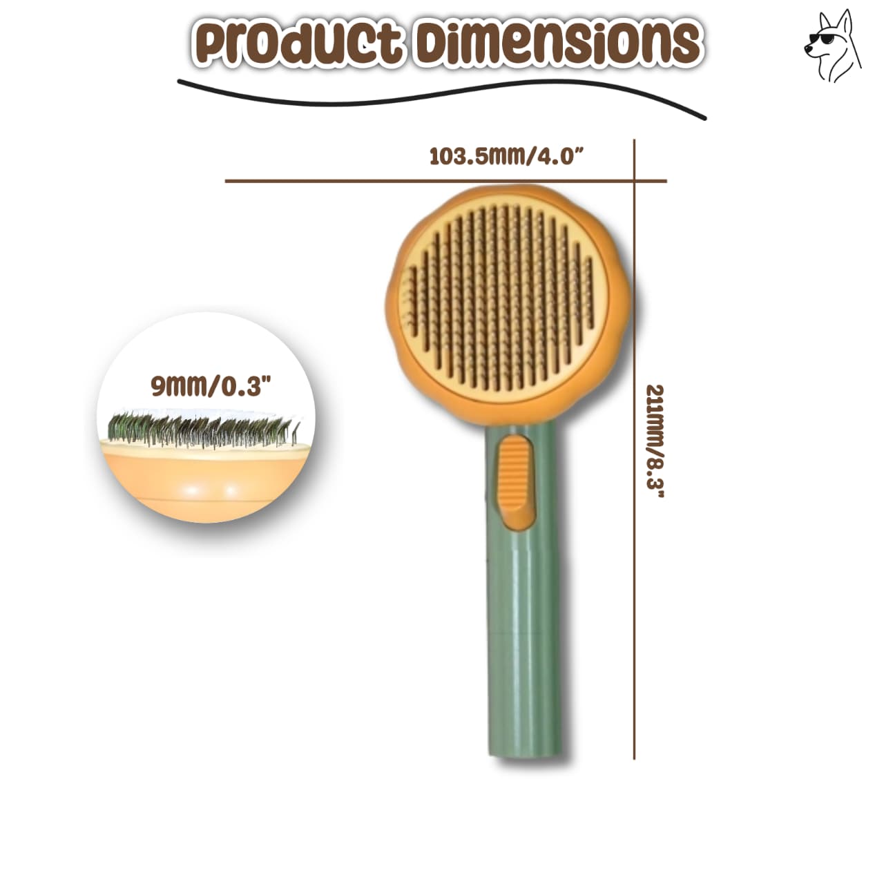 Premium Self Cleaning Dog & Cat Grooming Comb