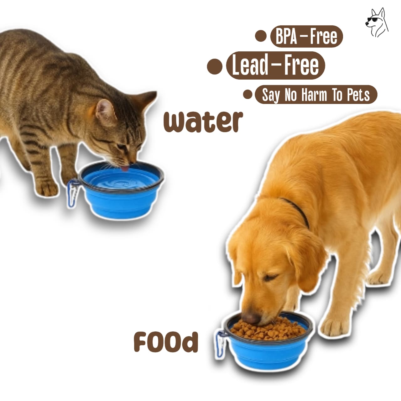 Premium Foldable Silicone Pet Feed Bowl