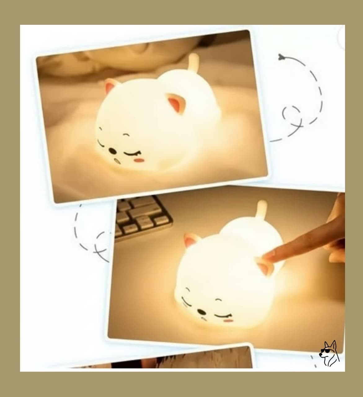 Adorable Silicon Snoring Cat Night Light Lamp