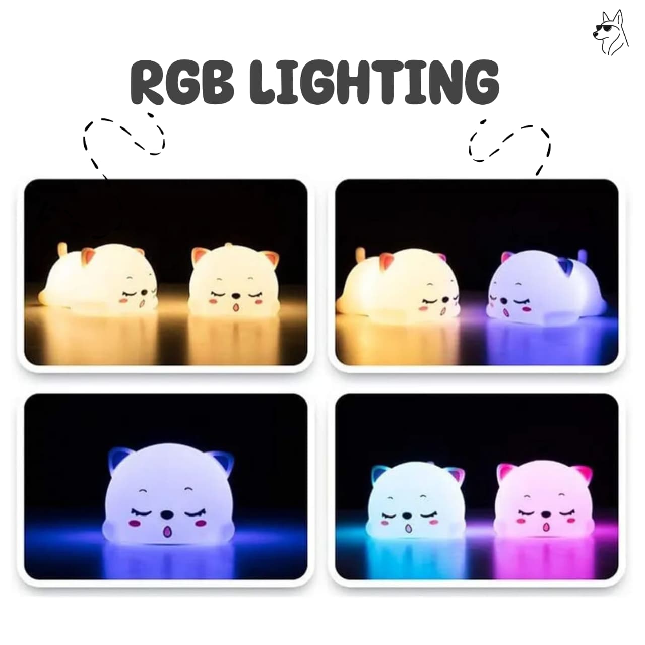 Adorable Silicon Snoring Cat Night Light Lamp